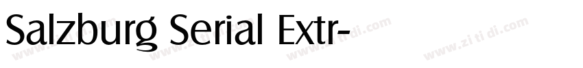 Salzburg Serial Extr字体转换